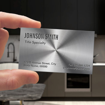Professional Plain Sliver Radial Metallic Look Business Card Magnet by CardHunter at Zazzle