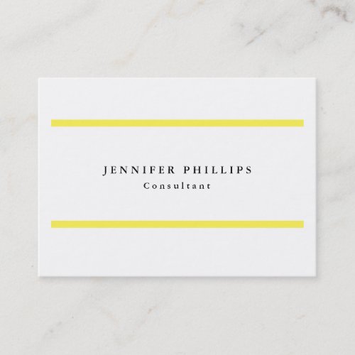 Professional Plain Yellow Stripes White Original Business Card