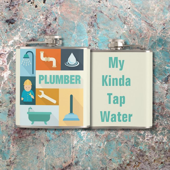 Professional Plumber Iconic Designed Flask (Creator Uploaded)