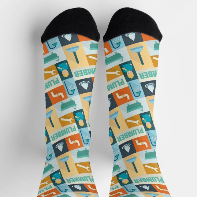 Professional Plumber Iconic Designed Socks (Top)