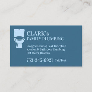 Professional Plumber Kitchen & Bathroom Plumping Business Card