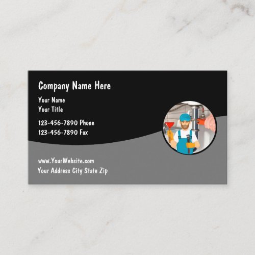 Professional Plumber Service New Business Card