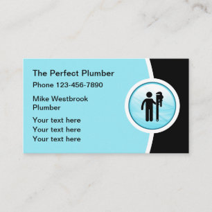 Professional Plumber Unique Business Cards
