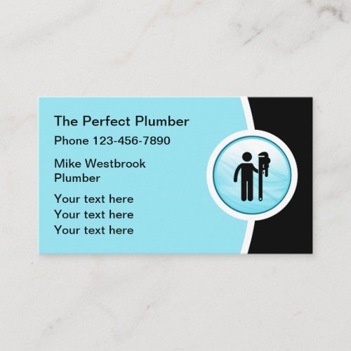 Professional Plumber Unique Business Cards