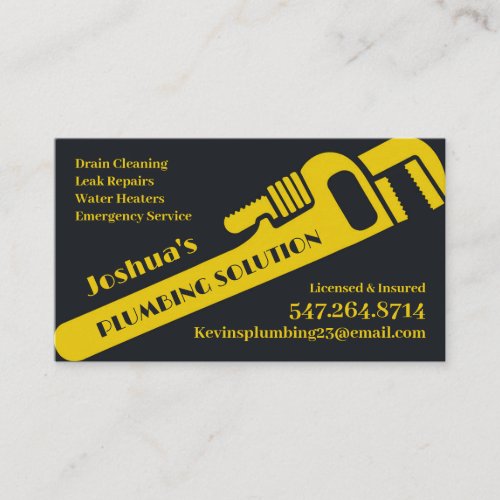 Professional Plumbing Business Card Template