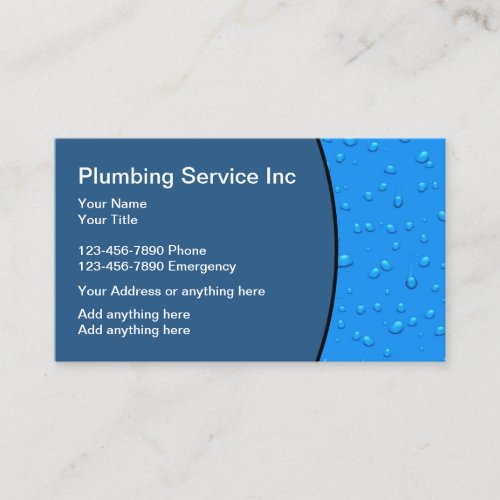 Professional Plumbing Service Business Card