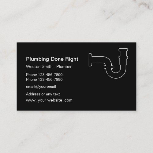 Professional Plumbing Service Business Card