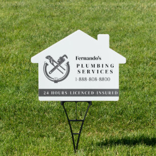 Professional Plumbing Service Business Logo Sign