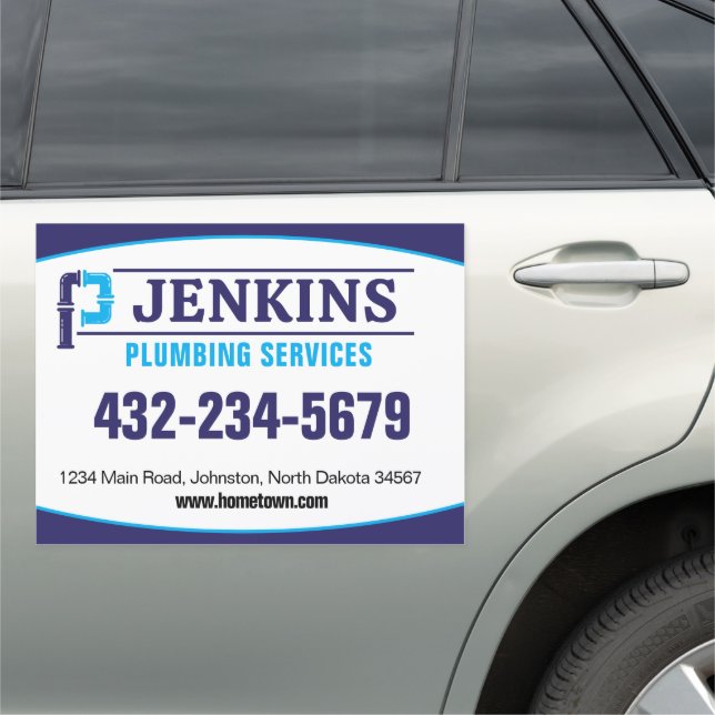 Professional Plumbing Service Car Magnet (In Situ)