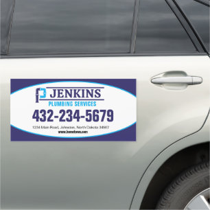Professional Plumbing Service Car Magnet