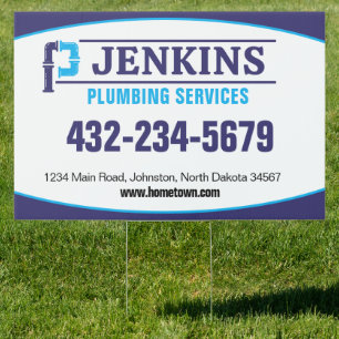 Professional Plumbing Service Sign