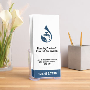 Professional Plumbing Service Water Drop Logo Brochure