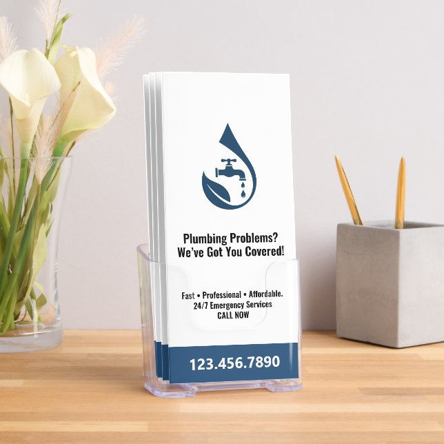 Professional Plumbing Service Water Drop Logo  Brochure (Insitu)