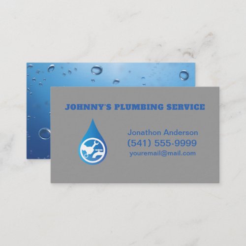 Professional Plumbing Service Water Plumber Busine Business Card