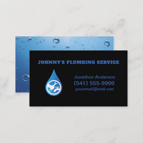 Professional Plumbing Service Water Plumber Busine Business Card