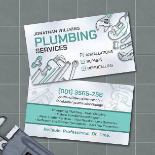 Professional Plumbing Services Business Card