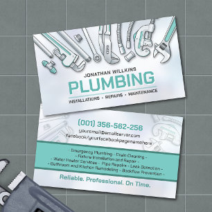 Professional Plumbing Services Business Card