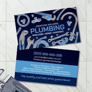 Professional Plumbing Services Business Card