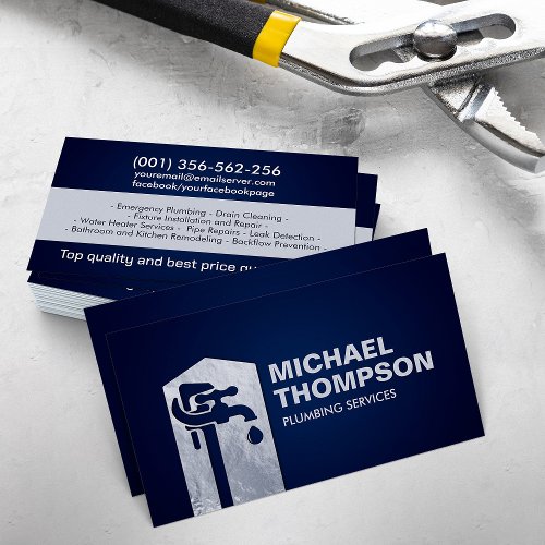 Professional Plumbing Services Business Card