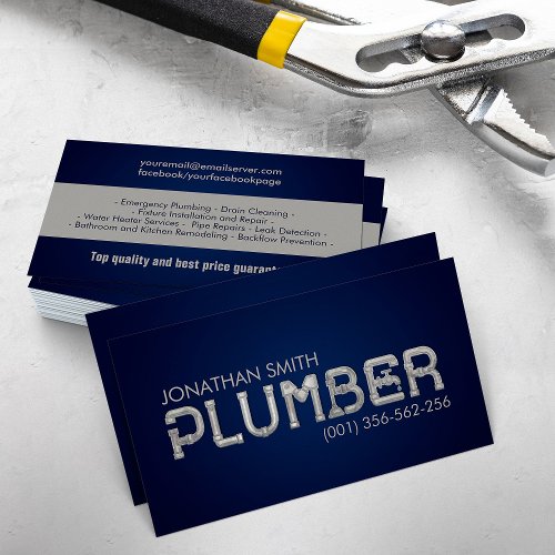 Professional Plumbing Services  Business Card