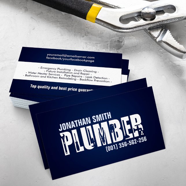 Professional Plumbing Services  Business Card (Creator Uploaded)