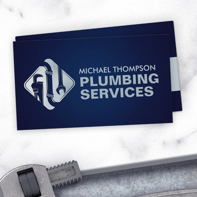 Professional Plumbing Services Business Card (Creator Uploaded)