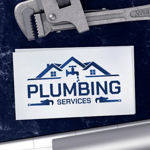 Customizable Professional Plumbing Services  Business Card