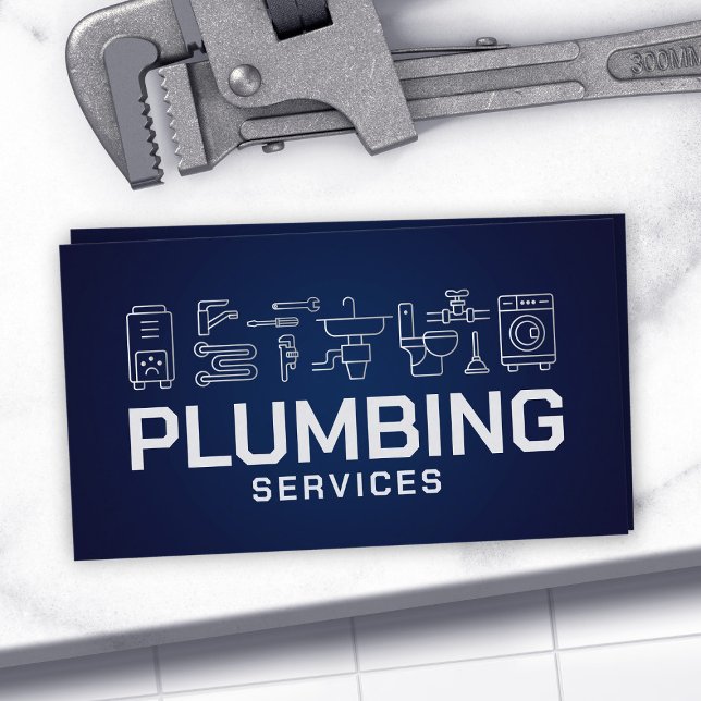 Professional Plumbing Services  Business Card (Creator Uploaded)