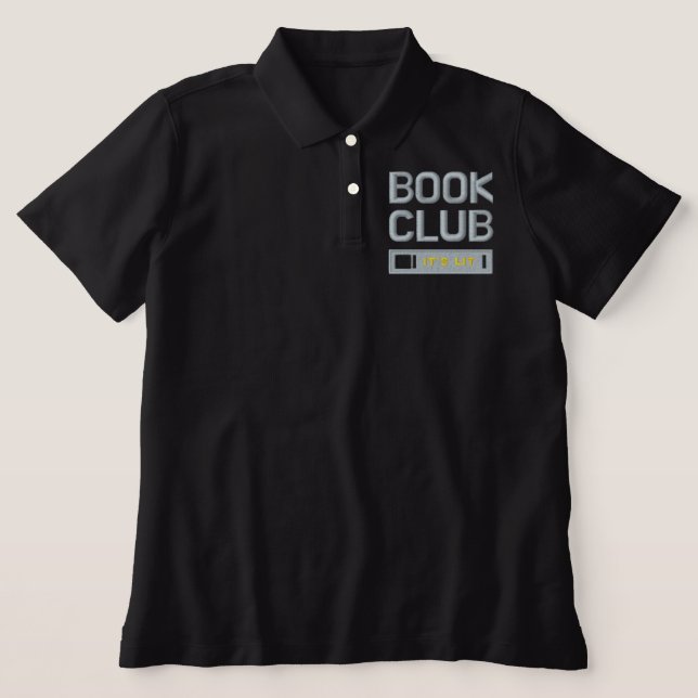 Professional polos for book club directors (Design Front)