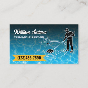 Professional Pool Cleaning Business Card