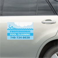 Professional Pool Cleaning Car Magnet
