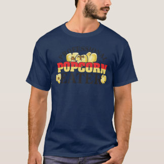 Professional Popcorn Eater I Love Snacks Movieheat T-Shirt