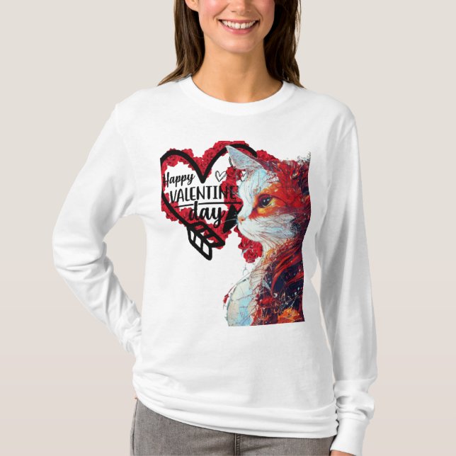 professional portrait of a cat abstract beauty T-Shirt (Front)