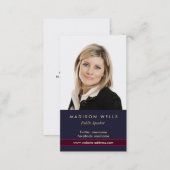 Professional Portrait Photo Business Card (Front/Back)
