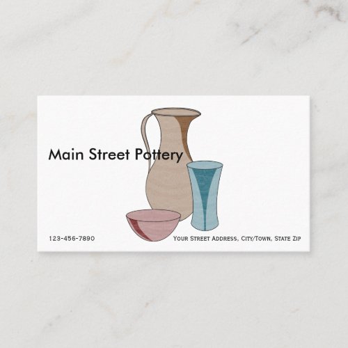 Professional Pottery Studio Business Card