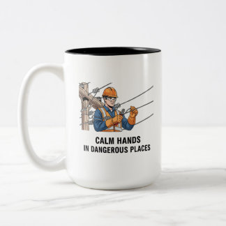 Professional Power Line Worker Pride Two-Tone Coffee Mug