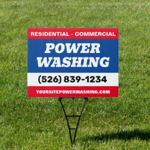 Professional Power Washing Yard Signs