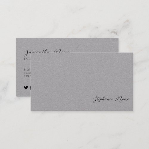 Professional Premium Grey and Black Signature Business Card