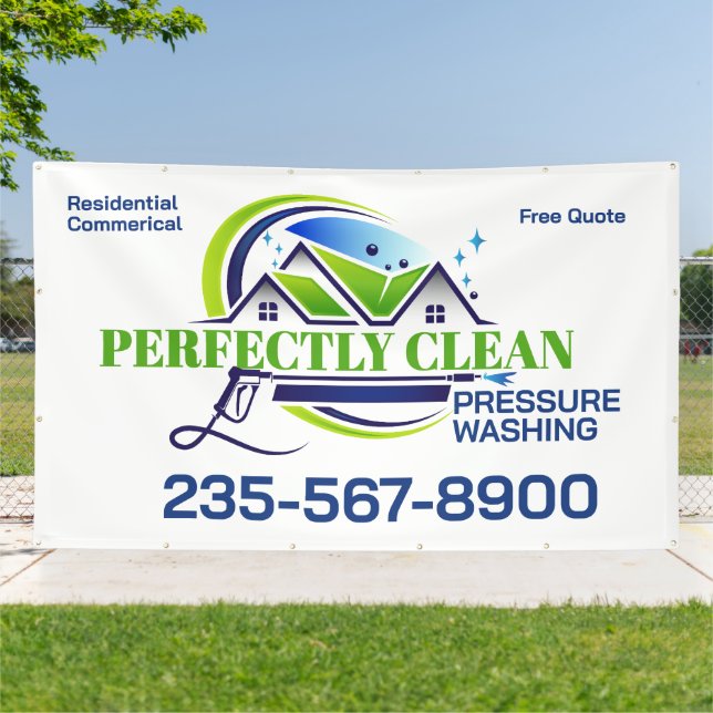 Professional Pressure Cleaning Service Banner (Outside)