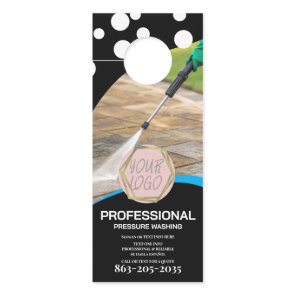 Professional Pressure Wash Minimalist Logo Door Hanger
