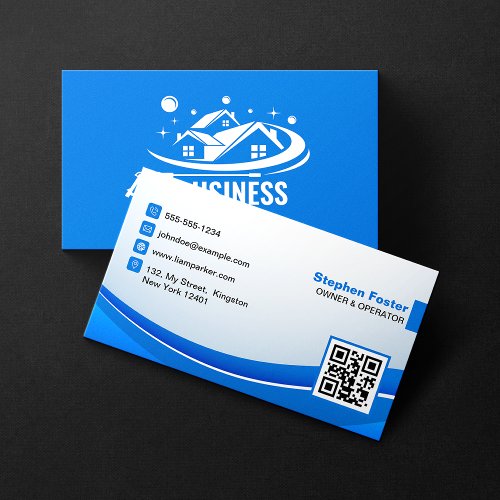 Professional Pressure Washer Power Wash Cleaning Business Card