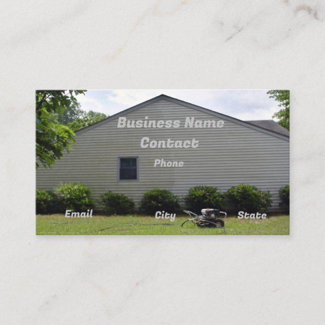 Professional Pressure Washing Business Card (Front)