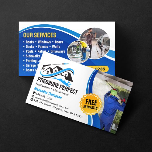 Professional Pressure Washing  Power Cleaning  Business Card