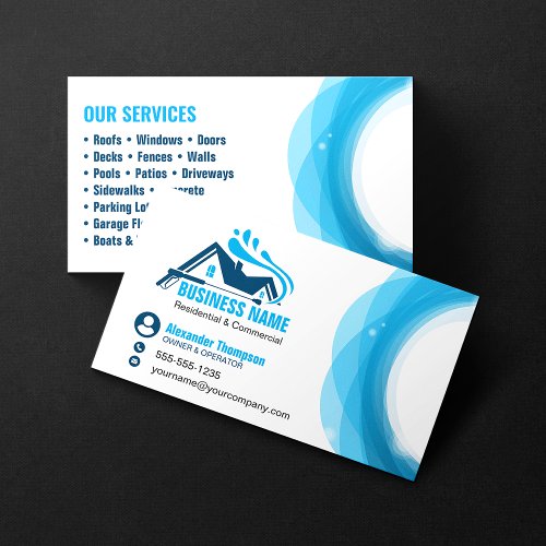 Professional Pressure Washing Power Cleaning  Business Card