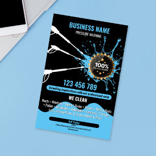 Professional Pressure Washing Power Cleaning House Flyer