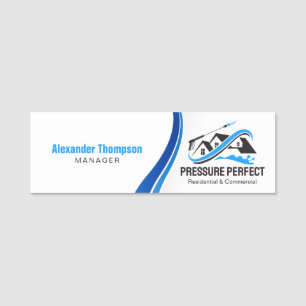 Professional Pressure Washing & Power Cleaning Name Tag