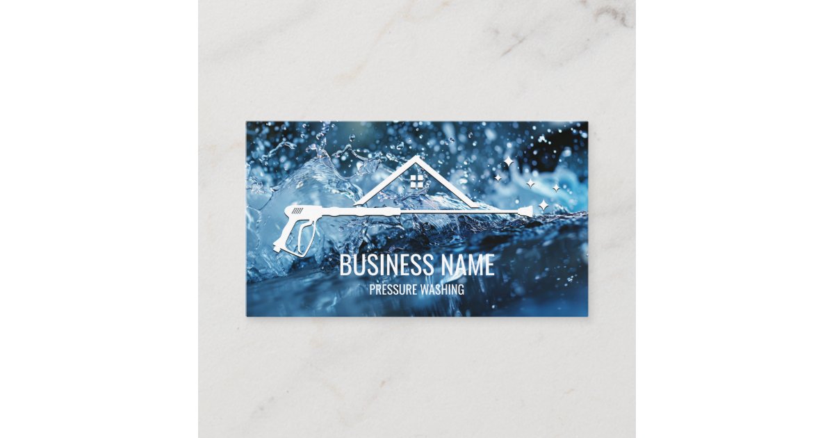 Professional Pressure Washing Power  Masculine  Bu Business Card