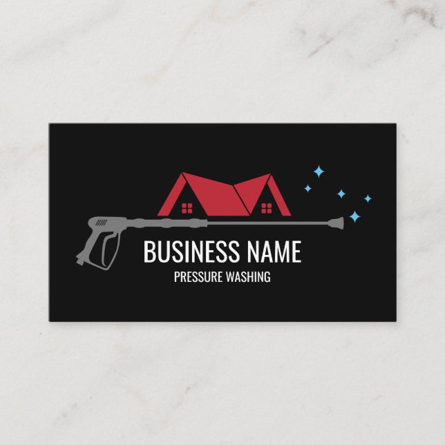 Professional Pressure Washing Power  Masculine  Bu Business Card (Front)