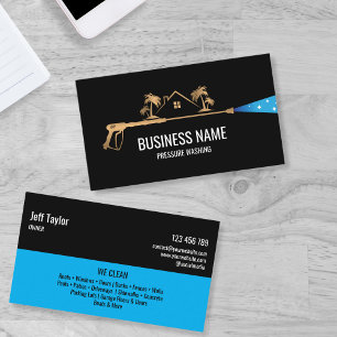 Professional Pressure Washing Power Masculine Bu Business Card