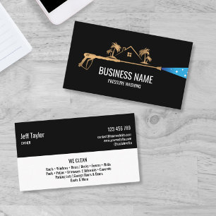 Professional Pressure Washing Power Masculine Bu Business Card
